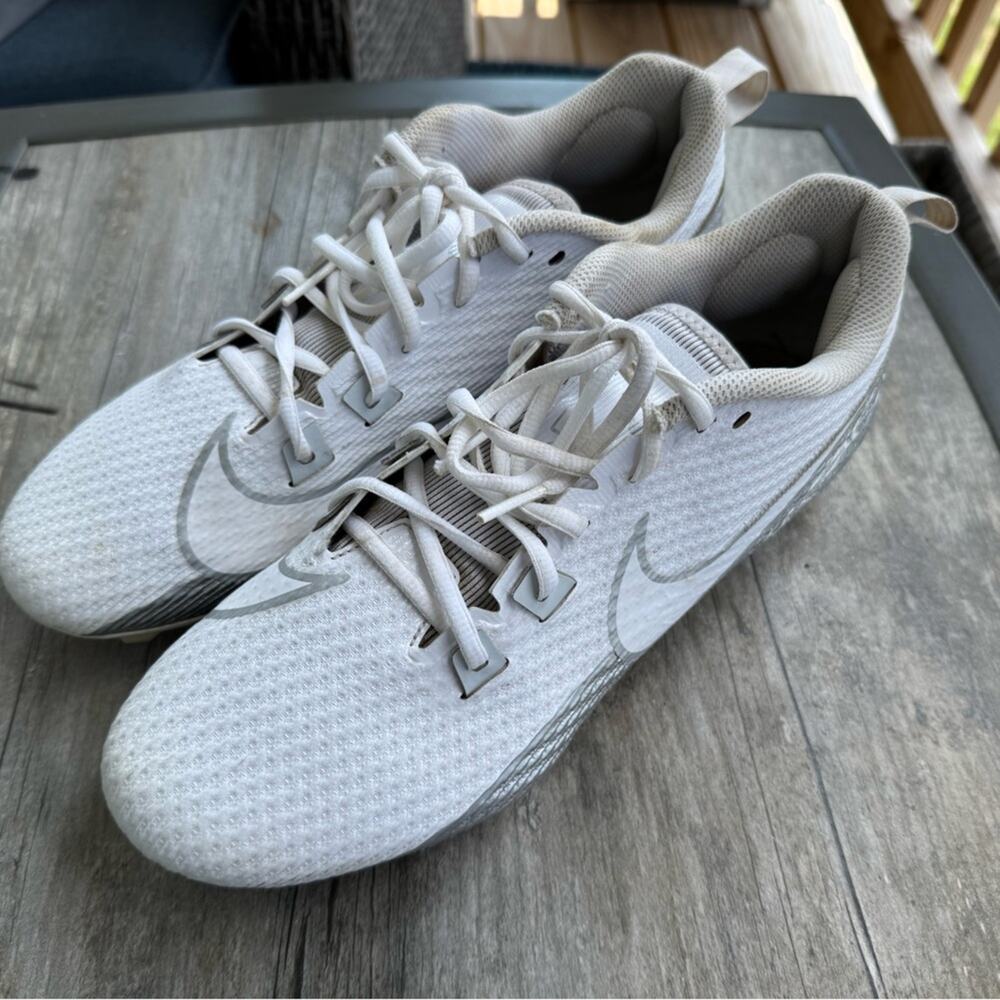 Nike Vapor Edge Speed 360 2 Men’s Football Cleats Metallic Silver/White Size 10